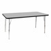 Rectangle Activity Table - Gray Top/Black Edge Band