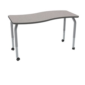 Shapes Series Rectangle Wave Collaborative Table w/ Gray Nebula Top