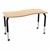 Shapes Series Rectangle Wave Collaborative Table w/ Maple Top