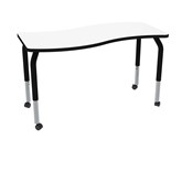 Shapes Series Rectangle Wave Collaborative Whiteboard Table