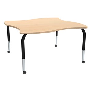 Shapes Series Square Wave Collaborative Table w/ Maple Top