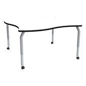 Shapes Series Square Wave Collaborative Whiteboard Table