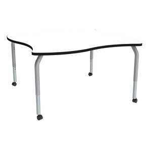 Shapes Series Square Wave Collaborative Whiteboard Table