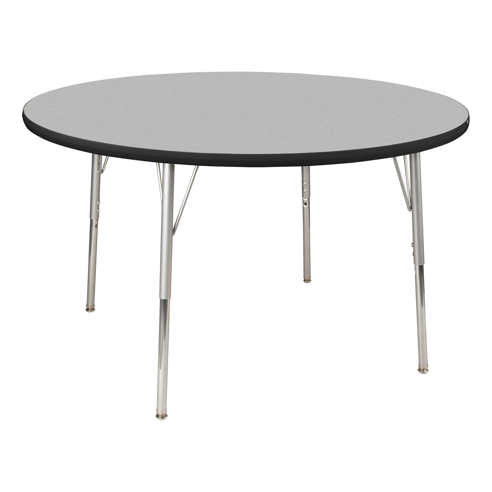 Round Activity Table - Gray Top/Black Edge Band