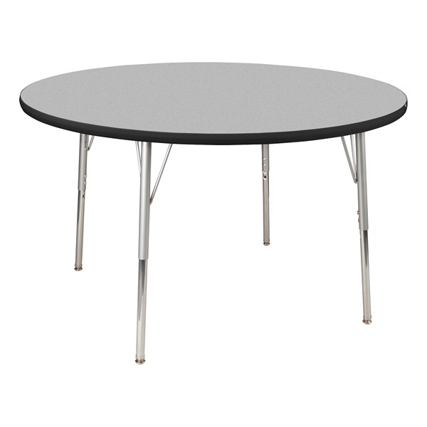 Round Activity Table - Gray Top/Black Edge Band