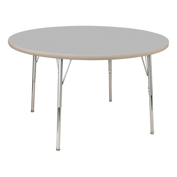 Round Activity Table - Gray Top/Stone Edge Band
