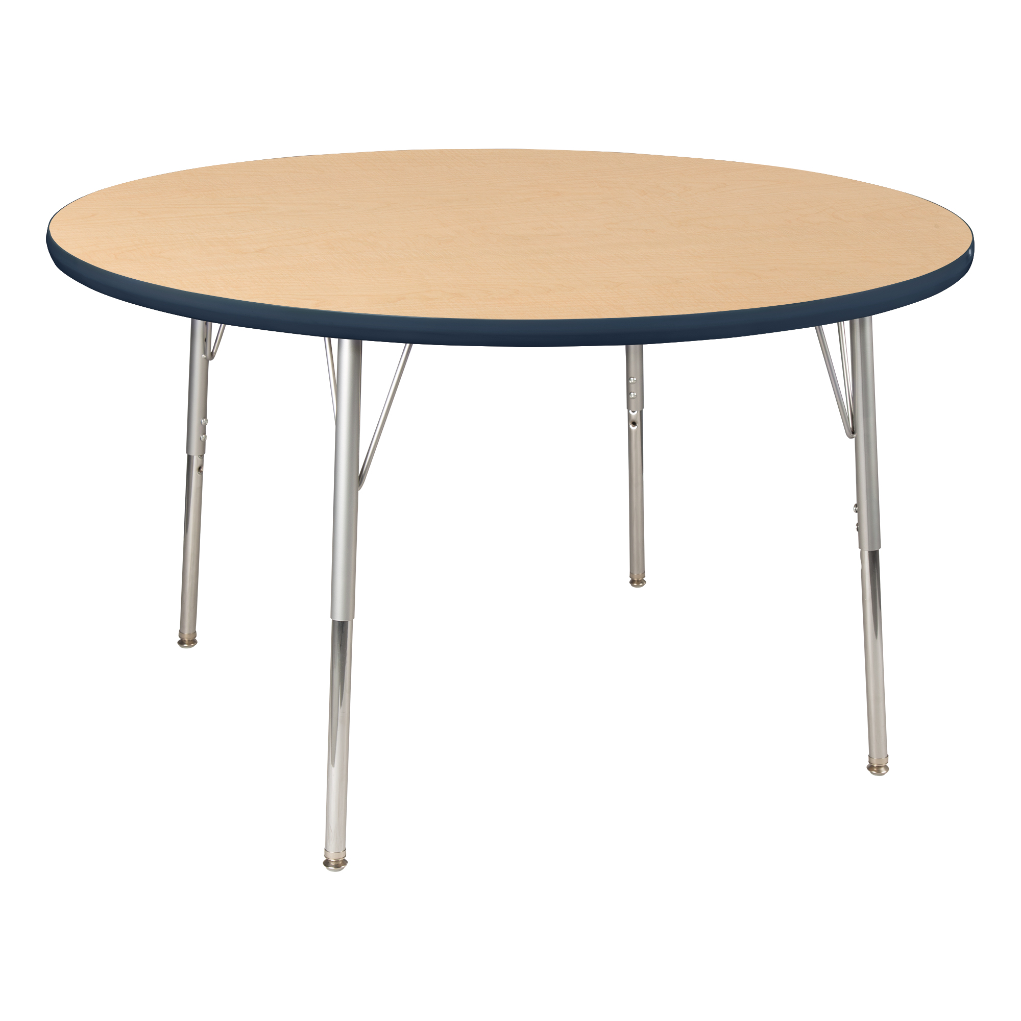 Round Activity Table - Maple Top/Navy Edge Band