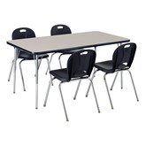Rectangle Activity Table & Structure Series School Chair Set