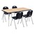 Rectangle Activity Table & Structure Series School Chair Set - Maple Top