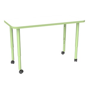 Shapes Accent Series Rectangle Collaborative Table w/ Whiteboard Top - Green Apple