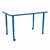 Shapes Accent Series Rectangle Collaborative Table w/ Whiteboard Top (30" W x 48" L) - Brilliant Blue