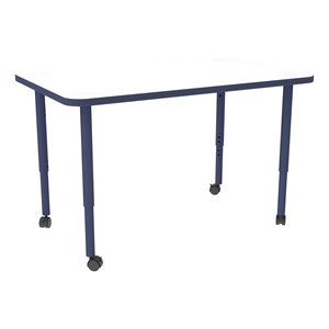 Shapes Accent Series Rectangle Collaborative Table w/ Whiteboard Top - Navy