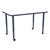 Shapes Accent Series Rectangle Collaborative Table w/ Whiteboard Top - Navy