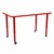 Shapes Accent Series Rectangle Collaborative Table w/ Whiteboard Top (30" W x 48" L) - Red