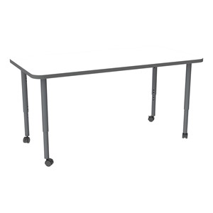Shapes Accent Series Rectangle Collaborative Table w/ Whiteboard Top (30" W x 60" L) - North Sea