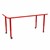 Shapes Accent Series Rectangle Collaborative Table w/ Whiteboard Top - Red