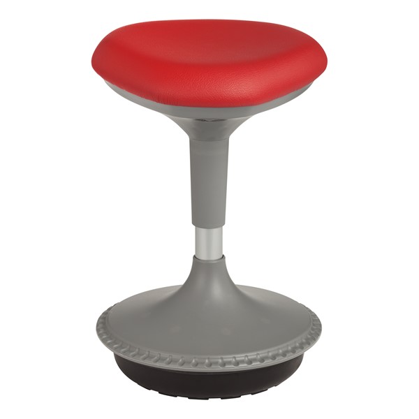 Adjustable-Height Wobble Stool - Red Vinyl