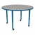 Shapes Accent Series Round Collaborative Table - Cosmic Strandz Top w/ Brilliant Blue Legs