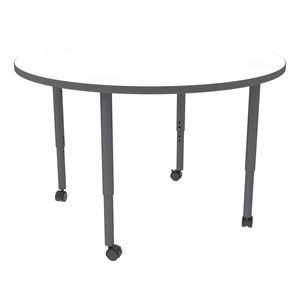 Shapes Accent Series Round Collaborative Table w/ Whiteboard Top - North Sea