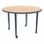 Shapes Accent Series Round Collaborative Table - Maple Top w/ Navy Legs