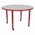 Shapes Accent Series Round Collaborative Table - North Sea Top w/ Red Legs