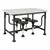 Swivel-Stool Group Work Station w/ High-pressure Laminate Top