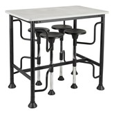Swivel-Stool Cafe-Height Group Work Station w/ High-Pressure Laminate Top
