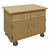 Mobile Project Support Cart w/ Two Adjustable Shelves & Doors
