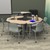 Hex Collaborative Desk w/ Laminate Top & Perforated Book Box