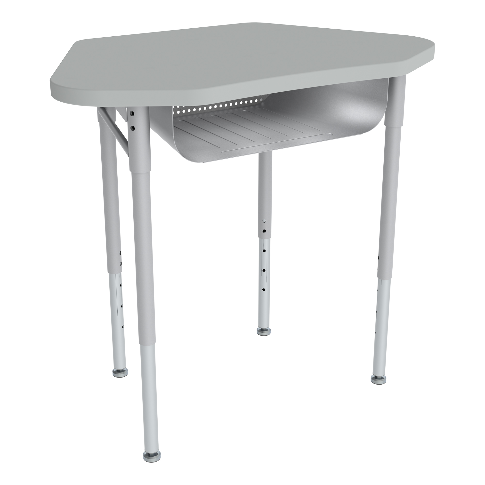 Hex Collaborative Desk w/ Laminate Top & Perforated Book Box