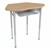 Hex Collaborative Desk w/ Laminate Top & Perforated Book Box
