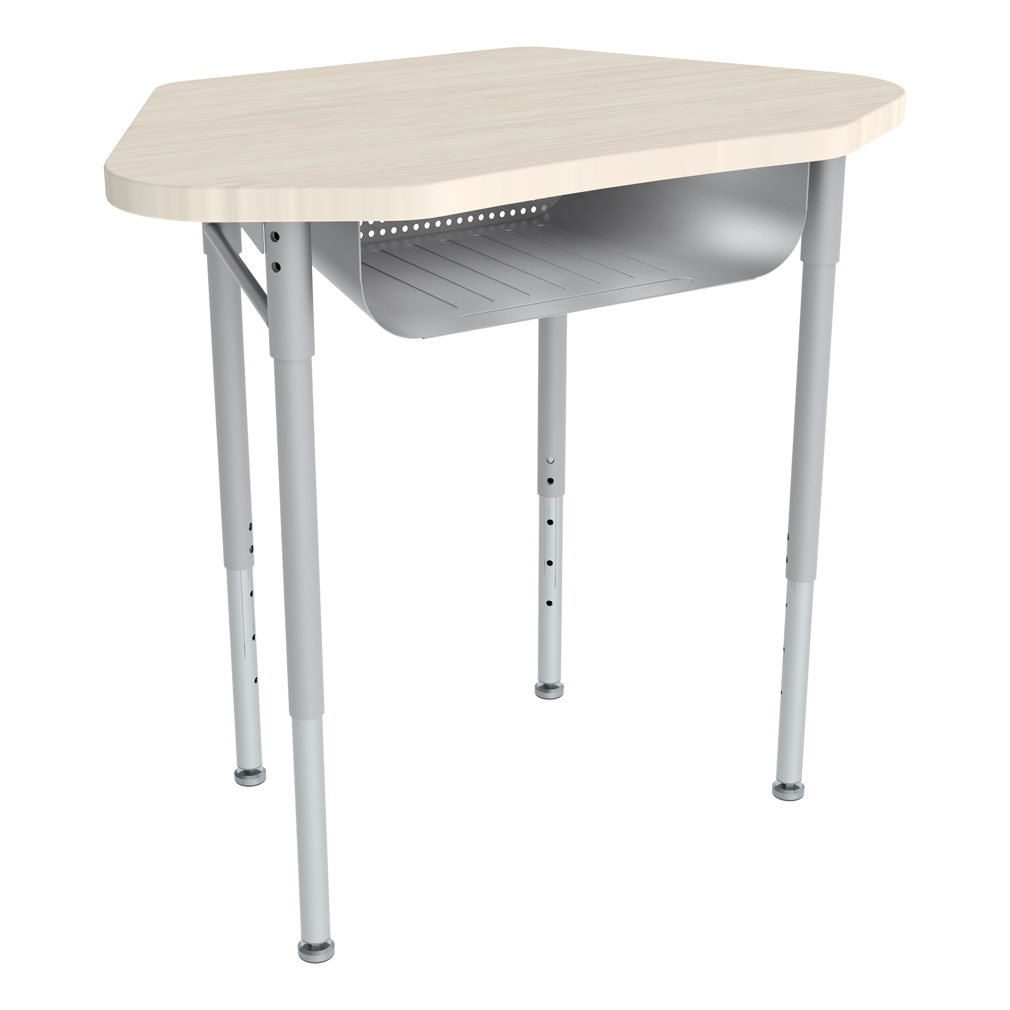Hex Collaborative Desk w/ Laminate Top & Perforated Book Box