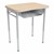 Rectangle Collaborative Desk w/ Laminate Top & Perforated Book Box