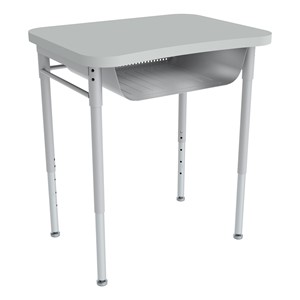 Rectangle Collaborative Desk w/ Laminate Top & Perforated Book Box