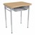 Rectangle Collaborative Desk w/ Laminate Top & Perforated Book Box