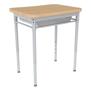 Rectangle Collaborative Desk w/ Laminate Top & Perforated Book Box