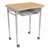 Rectangle Collaborative Desk w/ Laminate Top & Perforated Book Box