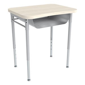 Rectangle Collaborative Desk w/ Laminate Top & Perforated Book Box