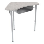 Boomerang Collaborative Desk w/ Solid Plastic Top & Book Box