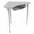 Boomerang Collaborative Desk w/ Solid Plastic Top & Perforated Metal Book Box
