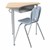Boomerang Collaborative Desk w/ Solid Plastic Top & Perforated Metal Book Box