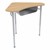 Boomerang Collaborative Desk w/ Solid Plastic Top & Perforated Metal Book Box