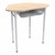 Hex Collaborative Desk w/ Solid Plastic Top & Perforated Metal Book Box