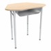 Hex Collaborative Desk w/ Solid Plastic Top & Perforated Metal Book Box