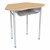Hex Collaborative Desk w/ Solid Plastic Top & Perforated Metal Book Box