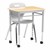 Rectangle Collaborative Desk w/ Solid Plastic Top & Without Book Box