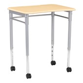 Rectangle Collaborative Desk w/ Solid Plastic Top & Perforated Book Box