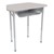 Trapezoid Collaborative Desk w/ Solid Plastic Top & Perforated Metal Book Box