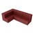 Shapes Series II Vinyl Block Seating Set - L Shape - Burgundy Smooth Grain