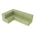 Shapes Series II Vinyl Block Seating Set - L Shape - Fern Green Smooth Grain